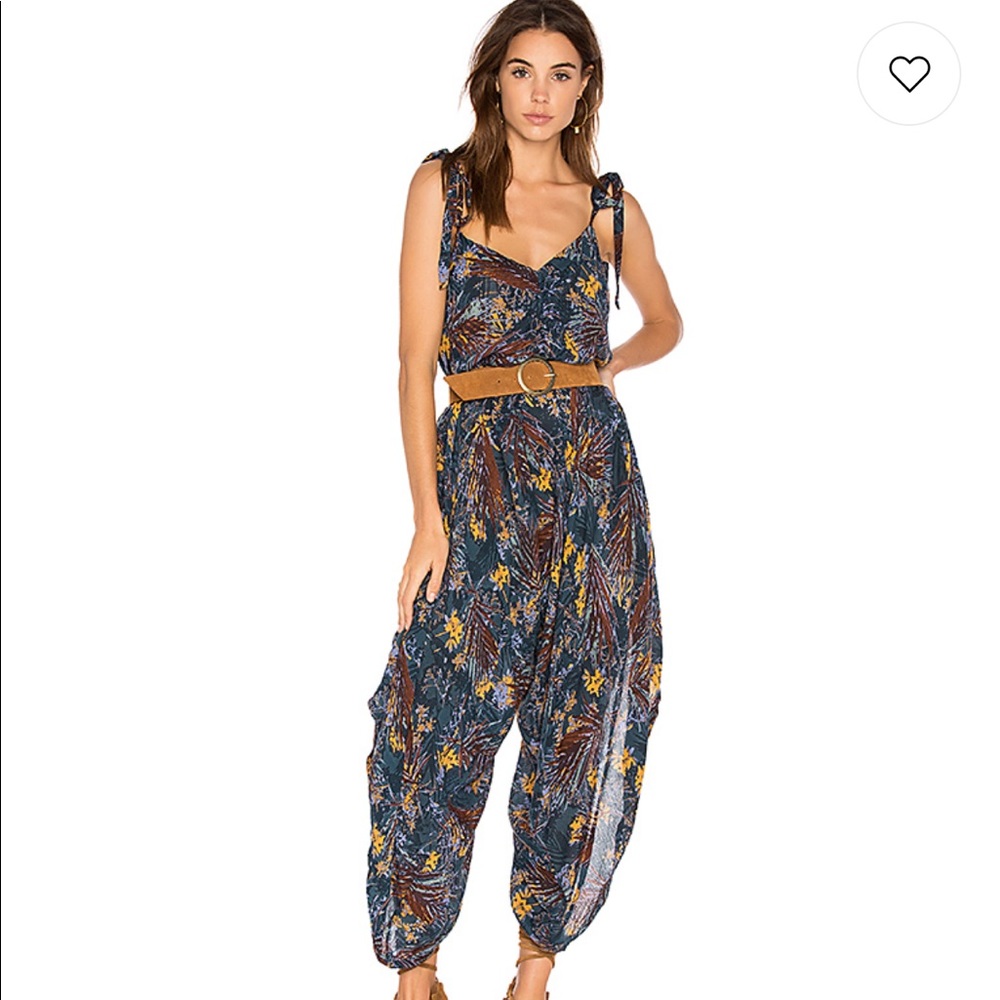 Free People Yellow Jumpsuit / Romper Tapered Leg